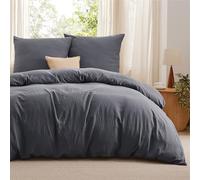 Bedsure Bedding Funda Nordica Cama 105/135 - Poliéster Microfibra Juego de Funda de Edredon 200x200 cm y 2 Fundas de Almohada 50x75 cm, Funda Nórdica con Cremallera ÖKO-Tex (Gris)