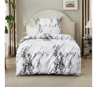 Bedsure Bedding Funda Nordica Cama - Poliéster Microfibra Juego de Funda de Edredon 135x200 cm y 1 Fundas de Almohada 80x80 cm, Funda Nórdica con Cremallera ÖKO-Tex (Blanco)