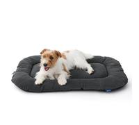 Bedsure Cama para Perros Grande, 74x46cm Colchón Perro Lavable, Cama Perro con Base Antideslizante, Comoda e Calda per Interni, Gris