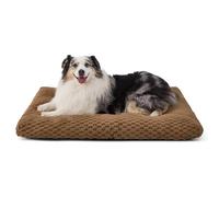 BEDSURE Cama para perros grandes lavable - cojín de felpa para perros con apoyo suave, alfombrilla para perros con suelo antideslizante, cojín para perros grandes, café caramelo, 104 x 69 x 9 cm