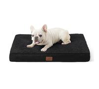 Bedsure Cama Perro Ortopética Mediano - Colchón Perro Lavable y Desenfundable, Cojín Perro Viscoelástica con Espuma de Caja de Huevos, Negra, M, 76x51x7.6 cm