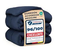 Bedsure Edredon Cama 105 Acolchado - Edredón 200x200 cm Relleno Nórdico 300 gr/m², Microfibra Hipoalergénico con Certificado Oeko-Tex, Cálido para 4 Estaciones, Lavable A Máquina Azul