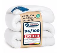 Bedsure Edredón 200x200 Edredón de Cuatro Estaciones para Todo el Año - Certificado Oeko-Tex 300GSM Blanco, Duvet Suave y Cálido para Alérgicos