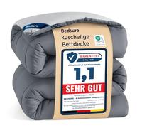 Bedsure Edredon Cama 80 Entretiempo - Relleno Nordico 135x200 cm de 300 gr/m² para Cama Infantil 80x190, Edredones Otoño y Primavera, Fibra Suave y Gris