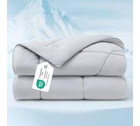 Bedsure Edredón de Verano Refrescante - Edredón 135x200 Verano Cama 80/90, Refrescante ARC-Chill Q-MAX > 0,4, Reversible Manta Ligera para Sudores Nocturnos y Personas Que Duermen Calientes Gris
