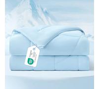 Bedsure Edredón de Verano Refrescante - Edredón 200x200 Verano Cama 105, Refrescante ARC-Chill Q-MAX > 0,4, Reversible Manta Ligera para Sudores Nocturnos y Personas Que Duermen Calientes Azul