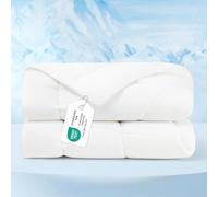 Bedsure Edredón de Verano Refrescante - Edredón 200x200 Verano Cama 105, Refrescante ARC-Chill Q-MAX > 0,4, Reversible Manta Ligera para Sudores Nocturnos y Personas Que Duermen Calientes Blanco