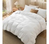 Bedsure Funda Nordica Cama 150 - Poliéster Microfibra Cepillada, Juego de Funda de Edredón 200x200 cm y 2 Funda de Almohada 50x75 cm, Funda Nórdica con Cremallera ÖKO-Tex - Blanco