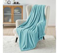 Bedsure Manta de Peluche Manta de Lana - Manta de Estar Caliente Suave, sofá Manta XL, Manta para Sofá, Vivir y Mantas de Peluche 130x150cm, Azul