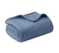 Bedsure Manta de Peluche Manta de Lana - Manta de Estar Caliente Suave, sofá Manta XL, Manta para Sofá, Vivir y Mantas de Peluche 130x150cm, Azul Cielo