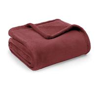 Bedsure Manta de Peluche Manta de Lana - Manta de Estar Caliente Suave, sofá Manta XL, Manta para Sofá, Vivir y Mantas de Peluche 130x150cm, Rojo