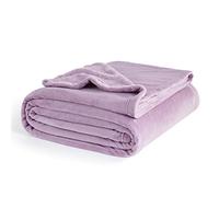 Bedsure Manta de Peluche Manta de Lana - Manta de Estar Caliente Suave, sofá Manta XXL, Grande Manta para Sofá, Vivir y Mantas de Peluche 230x270cm, Púrpura