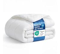 Bedsure Manta de Verano 135x200 Manta Ligera para Cama - Edredón 135x200 Suave Fino y Ligero para Verano, Microfibra Transpirable Edredón Acolchado Oeko-Tex para Alérgicos, Blanco