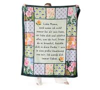 BEDSURE Manta decorativa para mamá, abuela, abuelo y papá, suave manta de forro polar, regalo para el Día de la Madre, Día del Padre, cumpleaños, 130 x 150 cm, color verde