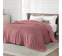 Bedsure Manta para Sofá Plaid - Suave y Calida, Franela Premium Extra Grande para Salon y Cama, Invierno y Verano, Tejido Agradable y Transpirable, XXL 230x270 cm, Rosa Oscuro