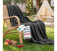 Bedsure Manta para Sofá Plaid - Suave y Calida, Franela Premium Extra Grande para Salon y Cama, Invierno y Verano, Tejido Agradable y Transpirable, XL 150x200 cm, Gris Oscuro