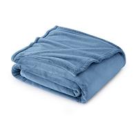 Bedsure Manta para Sofá Plaid - Suave y Calida, Franela Premium Extra Grande para Salon y Cama, Invierno y Verano, Tejido Agradable y Transpirable, XL 150x200 cm, Azul Cielo