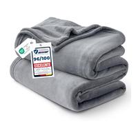 Bedsure Manta Polar Mullida - Cálida y Suave para Sofá de Invierno, XXL, Grandes y Acogedoras, 220 x 240 cm, Gris