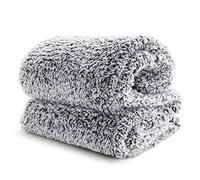 Bedsure Manta Sofa Polar Grande - Manta para Cama 90 Borreguito de Invierno, Manta Cubre Cama 150x200 de Sherpa Suave y Calentita, Gris Oscuro