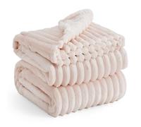 Bedsure Manta Suave y Esponjosa, Manta de Forro Polar, Manta de Cordón Gruesa, Suave y cálida, acogedora para Cama y sofá, Polvo de Diamante, 220 x 240 cm