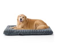 Bedsure Tapete grande lavable para perros con parte inferior antideslizante, colchón de felpa con soporte grueso para perros grandes y medianos, 119 x 74 x 8 cm, color gris