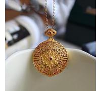 BEDT Diseño Original Natural Hetian Jade con Incrustaciones De Cristal Gawu Caja Collar Que Se Puede Abrir Colgante De Lujo Estilo Chino Joyería De Las Señoras