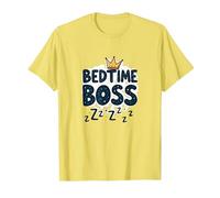 Bedtime Boss: Freak in The Sheets Funny Sleepy Crown Camiseta, Hombre, Limón, S
