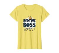 Bedtime Boss: Freak in The Sheets Funny Sleepy Crown Camiseta, Mujer, Limón, XXL