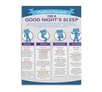 Bedtime Routine Chart Poster Sleep Schedule Wall Art for Healthy Living Room Bedroom Decor(Unframed,12x18inch(30x45cm))
