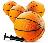 Bedwina Balones de Baloncesto Mini (2 o 4) de Goma 17,8 cm tamaño 3. Mini Canasta para Juegos en Piscina Interior/Exterior cumpleaños para niños