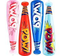 Bedwina Bates de béisbol inflables Pow - (paquete de 12) bate de juguete inflable de gran tamaño de 50,8 cm, premios de carnaval, regalos de bolsa de regalos o premios de fiesta de cumpleaños