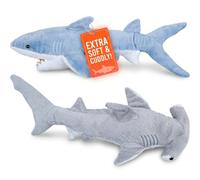 Bedwina Peluches Tiburones - Pack de 2: tiburón mako 35 cm y tiburón Martillo 33 cm, Peluches Suaves para bebés, niños pequeños y niños