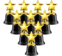 Bedwina Star Trophy 12-pack - Dorados 11,4 cm, Premios para Niños y Adultos, Concursos, Eventos Deportivos y Fiestas