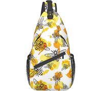 Bee Bees Sling Backpack, Casual Crossbody Shoulder Backpack Sling Bag Chest Daypack para Hombres Mujeres Travel Sport Gym
