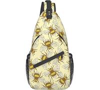 Bee Bees Sling Backpack, Casual Crossbody Shoulder Backpack Sling Bag Chest Daypack para Hombres Mujeres Travel Sport Gym