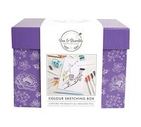 Bee & Bumble Caja de papelería para dibujar, dibujar y colorear, para adultos, niños, principiantes o profesionales
