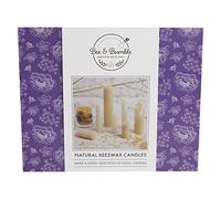 Bee & Bumble Kit de velas de cera de abeja perfumada de cera natural, ideal para adultos y niños mayores, larga duración de combustión
