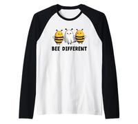 Bee Different | Bee as Ghost | Beekeeping Halloween Camiseta Manga Raglan