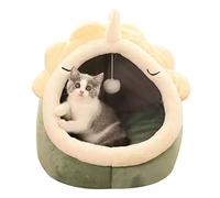 BEE&FLOWER Cama para Gatitos de Interior Plegable para Gatos de Gato con Cojín Extraíble Lavable Suave Nido de Gato Cueva de Perro Dino S