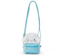BEE&FLOWER Mochila pequeña Bolsos de hombro Cute My Melody Kuromi Cuero PU Bolso de hombro Mochila Pequeña Bolsos de hombro para Mujeres Niñas Bolso de hombro, azul