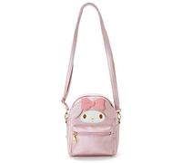BEE&FLOWER Mochila pequeña Bolsos de hombro Cute My Melody Kuromi Cuero PU Bolso de hombro Mochila Pequeña Bolsos de hombro para Mujeres Niñas Bolso de hombro, Rosa.