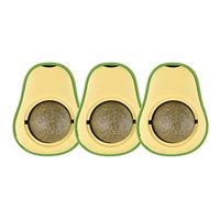 BEE&FLOWER Paquete de 3 bolas de hierba gatera, bolas comestibles giratorias para gatos, bolas comestibles de nutrición sólida, juguetes comestibles para gatos, limpieza de dientes