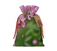 Bee Flying - 1 bolsa de Navidad con cordón de 8.3 x 11.8 pulgadas, bolsa robusta para regalos y artículos esenciales de uso diario