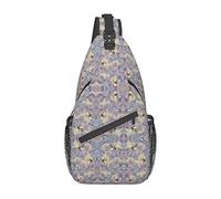 Bee Flying Blue Ocean Underwater Fish Sling Bag, Mochila de Hombro Paquete de Pecho Causal Crossbody Daypack para Mujeres Hombres Senderismo Viajes