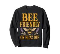 Bee Friendly Or Buzz Off Save The Bees Beekeeper Flower Sudadera