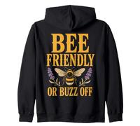 Bee Friendly Or Buzz Off Save The Bees Beekeeper Flower Sudadera con Capucha