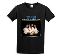 Bee Gees How Deep Is Your Love Unisex 100% Cotton Short-Sleeve T-Shirts Black XXXL