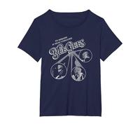 Bee Gees Oficiales A Quien Puede Preocupar Camiseta, Mujer Tallas Grandes, Azul Marino, 2XL Grande