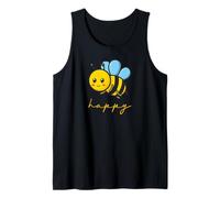 Bee Happy Cute Funny Bees Positividad Camiseta sin Mangas