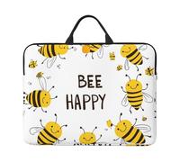 Bee Happy - Funda para portátil de 14 pulgadas, bonita bolsa para laptop de 14 pulgadas, resistente al agua, bolsa de transporte para computadora de negocios, a prueba de golpes